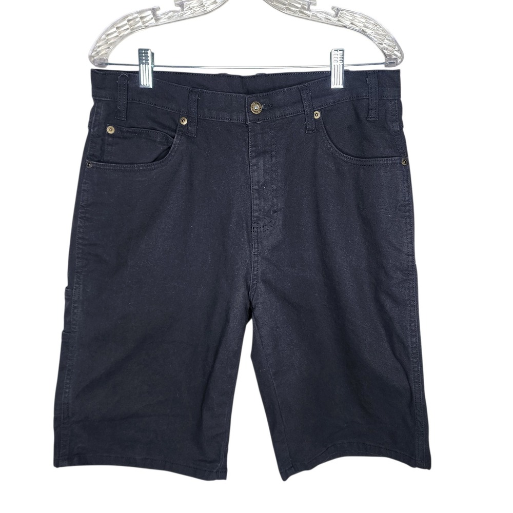 Genuine Dickies Mens Black Carpenter Shorts Canvas Utility Workwear  34